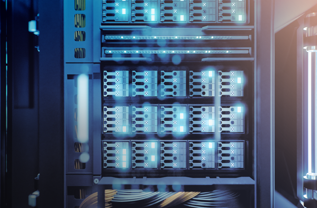 Servers, hard drives, network equipment